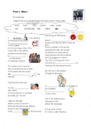 English Worksheet: Song in present continuous