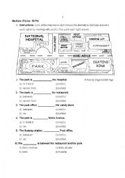 English Worksheet: Preposition of Places