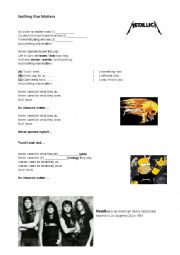 English Worksheet: Metallica - Nothing Else Matters