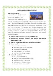 English Worksheet: Present Perfect