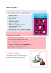 Life without Zoe - New York Stories movie worksheet