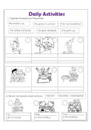 English Worksheet: Daily  Routine