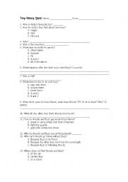 English Worksheet: Toy Story Quiz