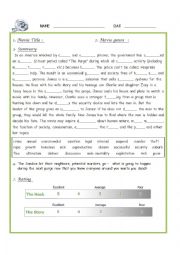 English Worksheet: The Purge (Movie Worksheet) & Survival Quiz