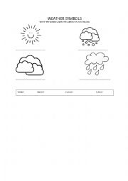 English Worksheet: Weather Symbols