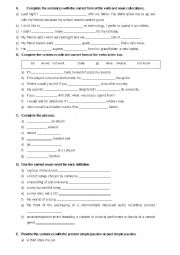 English Worksheet: revisions