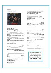 English Worksheet: Xtreme- more than words