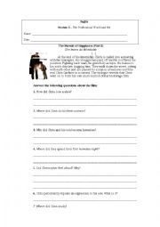 English Worksheet: The Pursuit of Happiness, part II