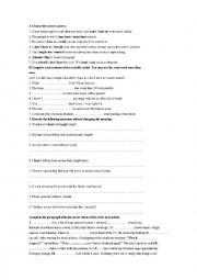 English Worksheet: Grammar exercises for  Bachillerato