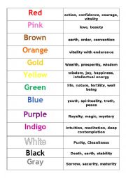 THE MEANING OF COLORS