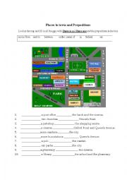 English Worksheet: THERE IS THERE ARE AND PREPOSITIONS