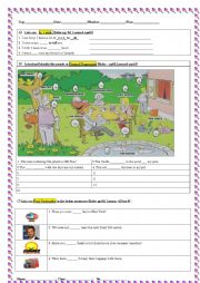 English Worksheet: Jeopardy of Grammar (Present Progressive,to+verb,Past Participle)