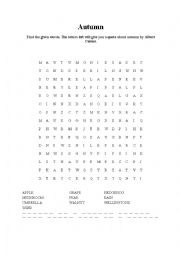 English Worksheet: Autumn - Hidden message