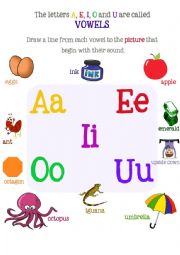 English Worksheet: Vowel