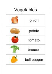 English Worksheet: Vegetables