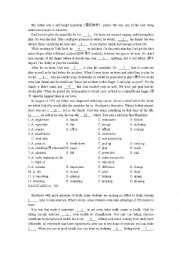 English Worksheet: My father is a self