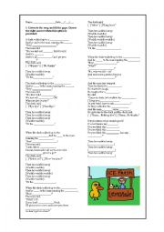 English Worksheet: The Duck Song - Listening exercise