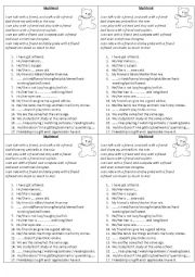 English Worksheet: My Friend topic