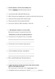 English Worksheet: Grammar test