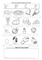 English Worksheet: FOOD 