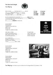 English Worksheet: The Offspring - The kids Arent Alright