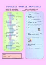 English Worksheet: PRESENT PERFECT CROSSWORD