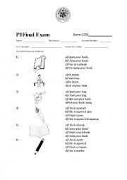 English Worksheet: Level one test