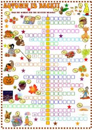 Autumn  crossword puzzle