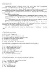 English Worksheet: to be going to