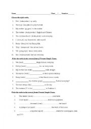 English Worksheet: Present Past Future Tense