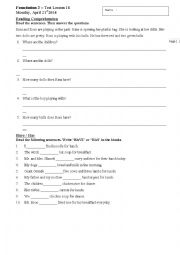 English Worksheet: have vs has