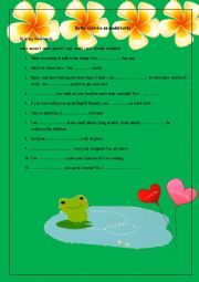 English Worksheet: modal verbs 