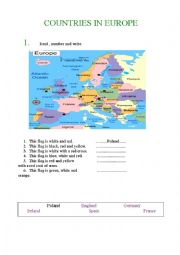 English Worksheet: Map of Europe