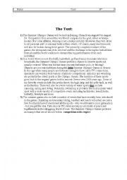 English Worksheet: synthesis test 1 for bac sports students
