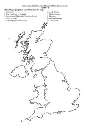 English Worksheet: The British Geography