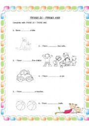 English Worksheet: THERE IS - THERE ARE