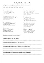 English Worksheet: Indirect Speech - song