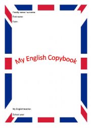 English Worksheet: my english copybook