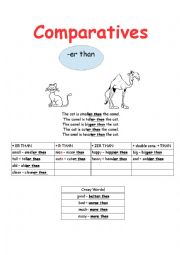 English Worksheet: Junior A - Comparative Degree- Grammar Theory