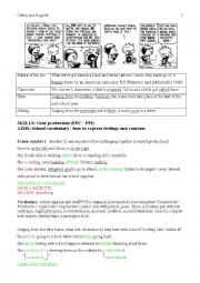 English Worksheet: Back to school. Calvin & English
