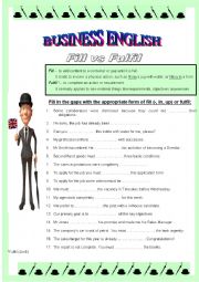 English Worksheet: BUSINESS ENGLISH 4 - Fill vs Fulfil