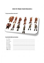 English Worksheet: How To Train Your Dragon 