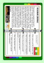 English Worksheet: ASEAN series - Myanmar