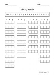 English Worksheet: CVC Words