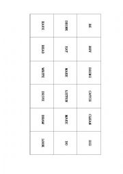 English Worksheet: Memory Game