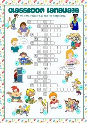 Classroom Language Crossword Puzzle