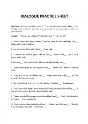 Dialogue Practice Sheet