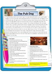 English Worksheet: The Pub Dog