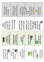 English Worksheet: Warm up questions