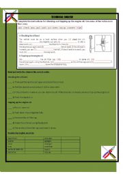 English Worksheet: Check and top up the engine oil